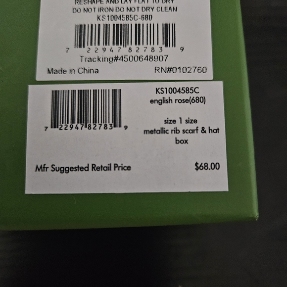 Kate Spade Blush Knit Hat and Scarf Set - Picture 3 of 4